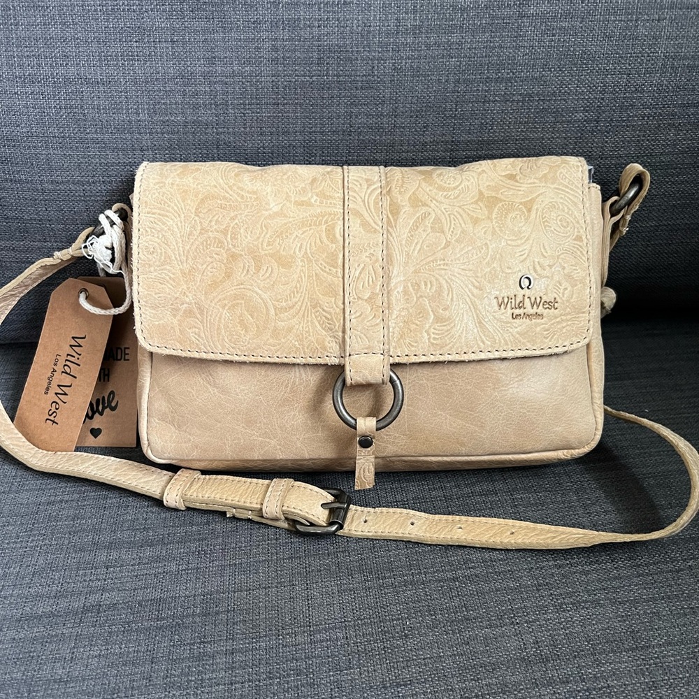 NWT WILD WEST LEATHER SMALL CROSSBODY SHOULDER BAG PURSE